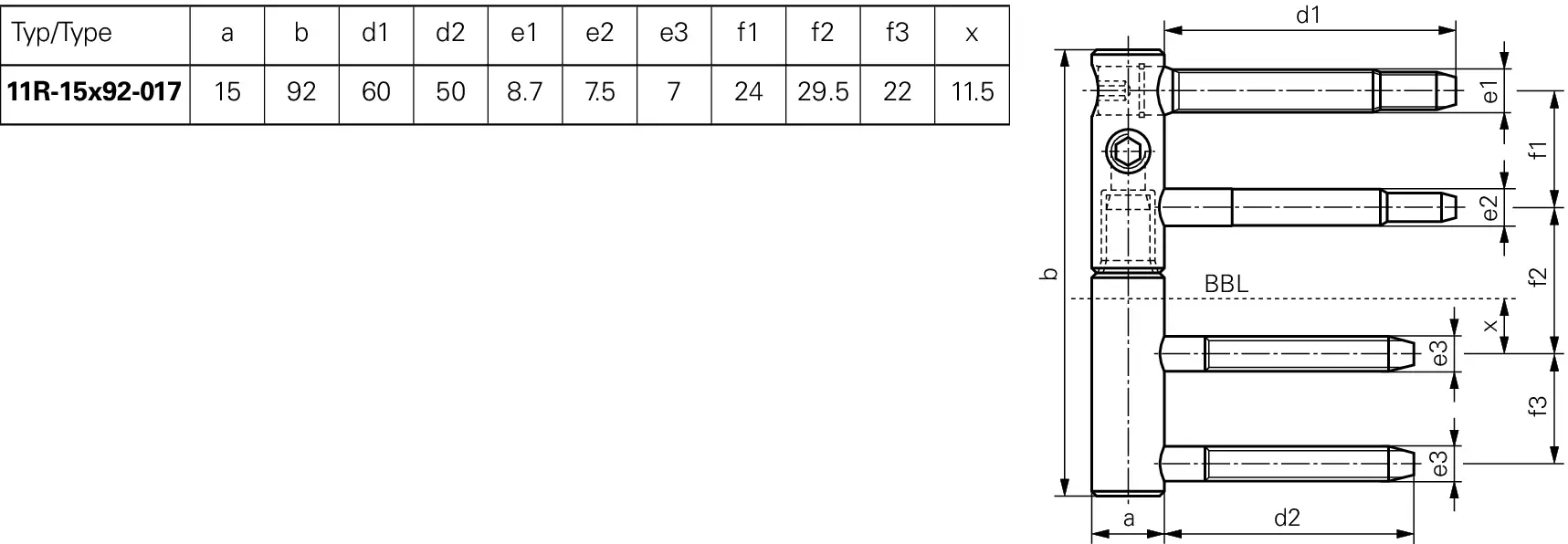 DIN Einbohrband SASSBA 11R