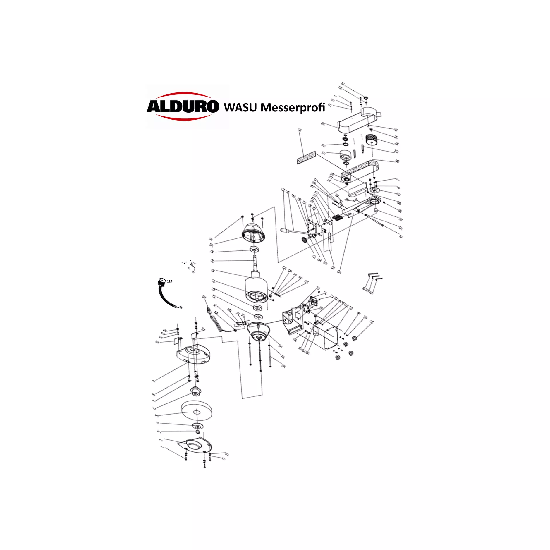 Explosionszeichnung WASU 100+ LED ALDURO