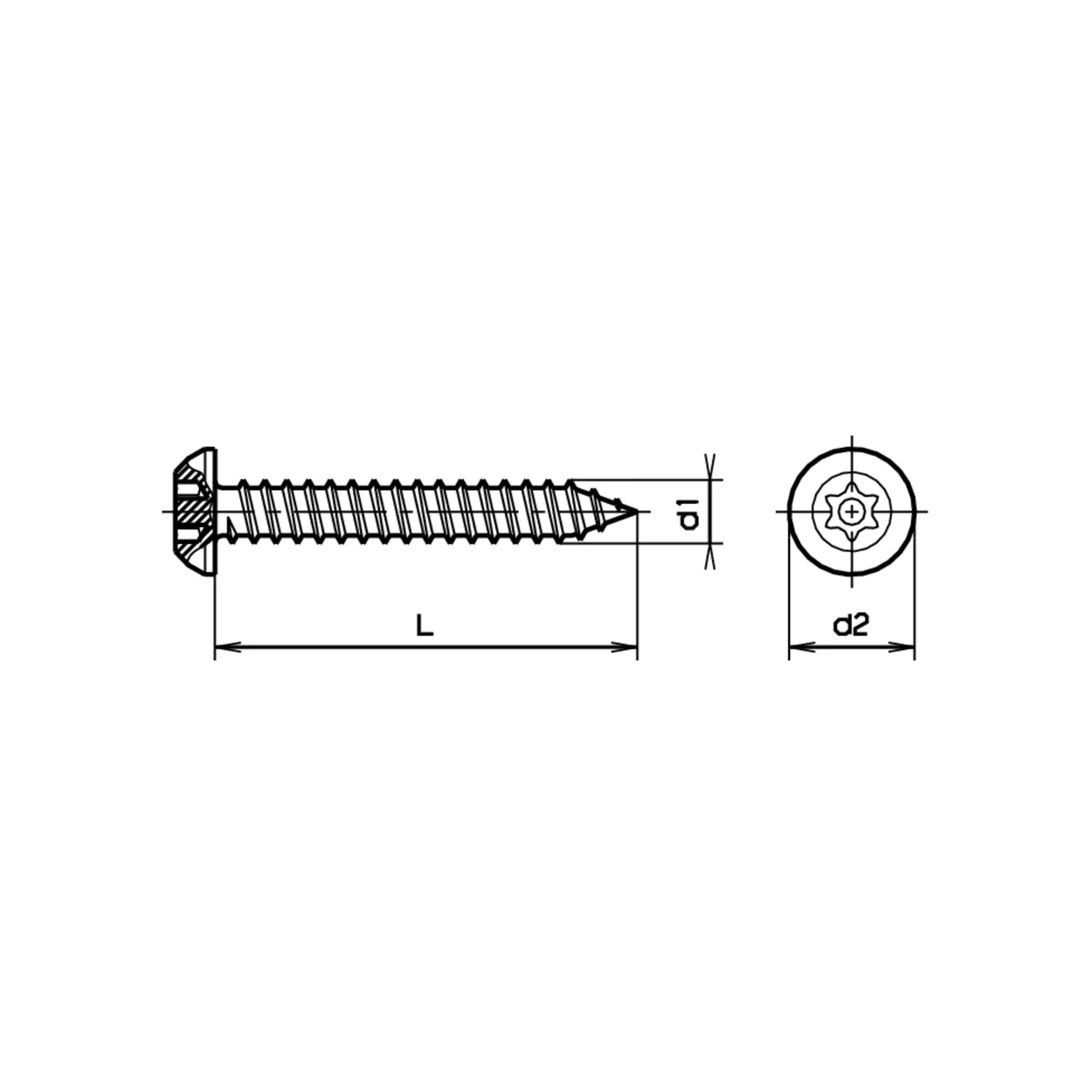 Linsen-Sicherheitsblechschr RESISTORX