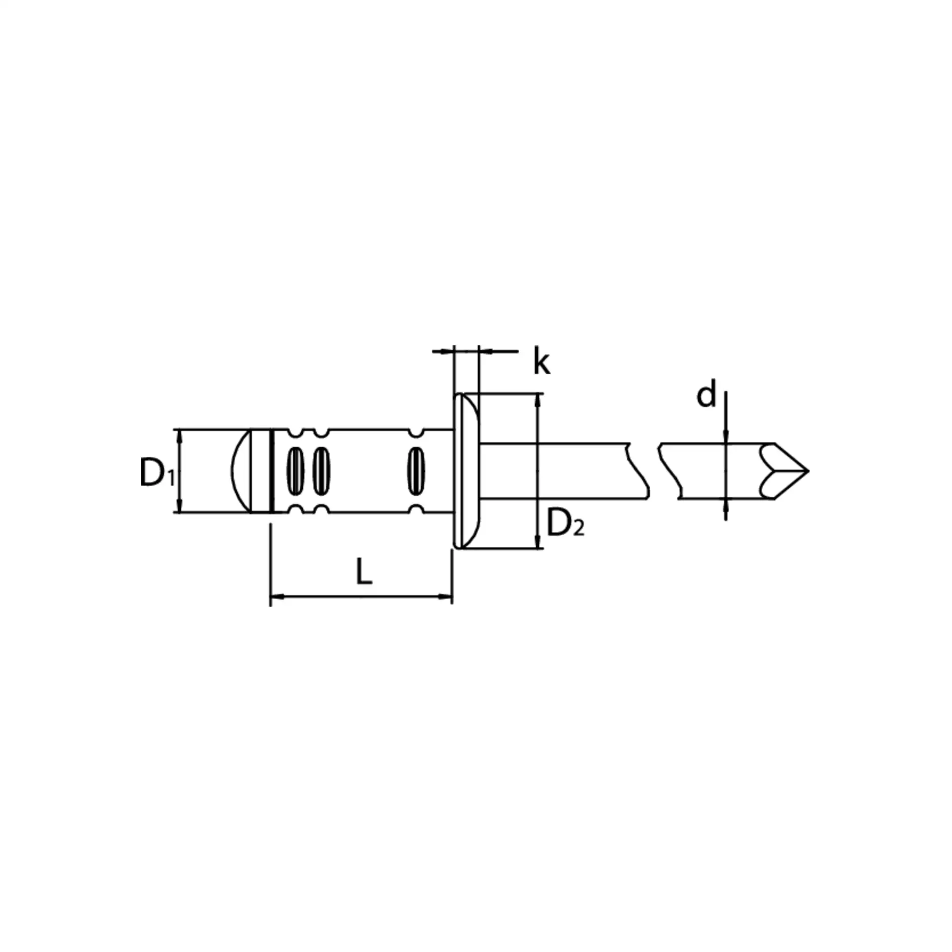 GESIPA G-Bulb Blindniete fl,A2