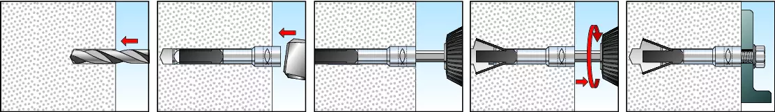 fischer Cheville pour béton cellulaire ac zn FPX-I