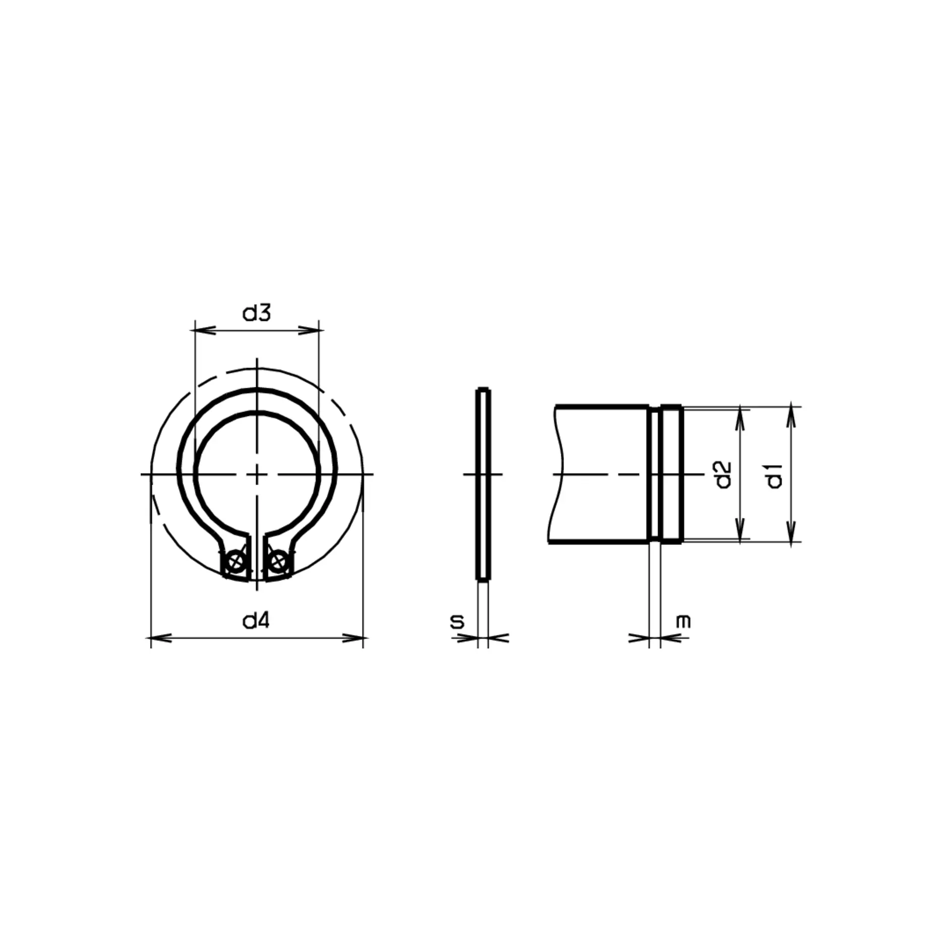 SEE Ringe f�r Wellen DIN471-1.4122 mag