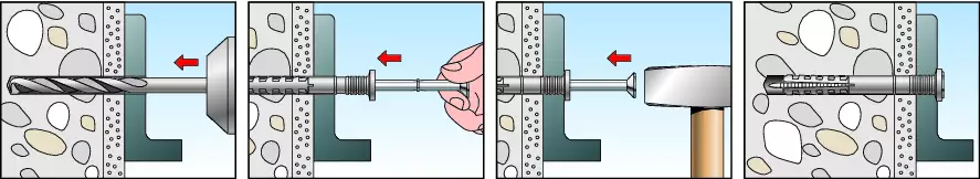 fischer Nageldübel mit Flachkopf KS Z Stahl N-F