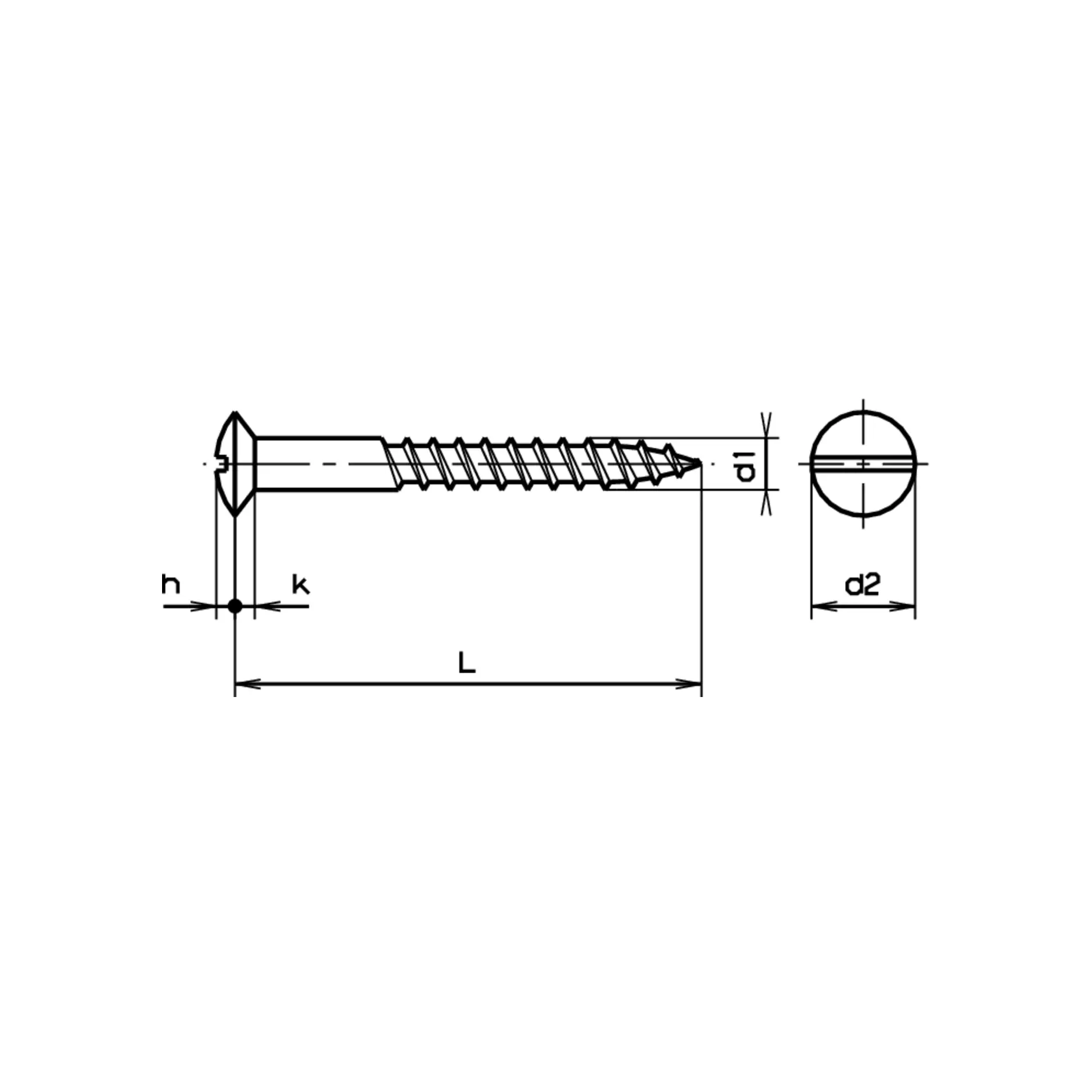 Linsensenk-Holzschrauben DIN95 Ms verchr