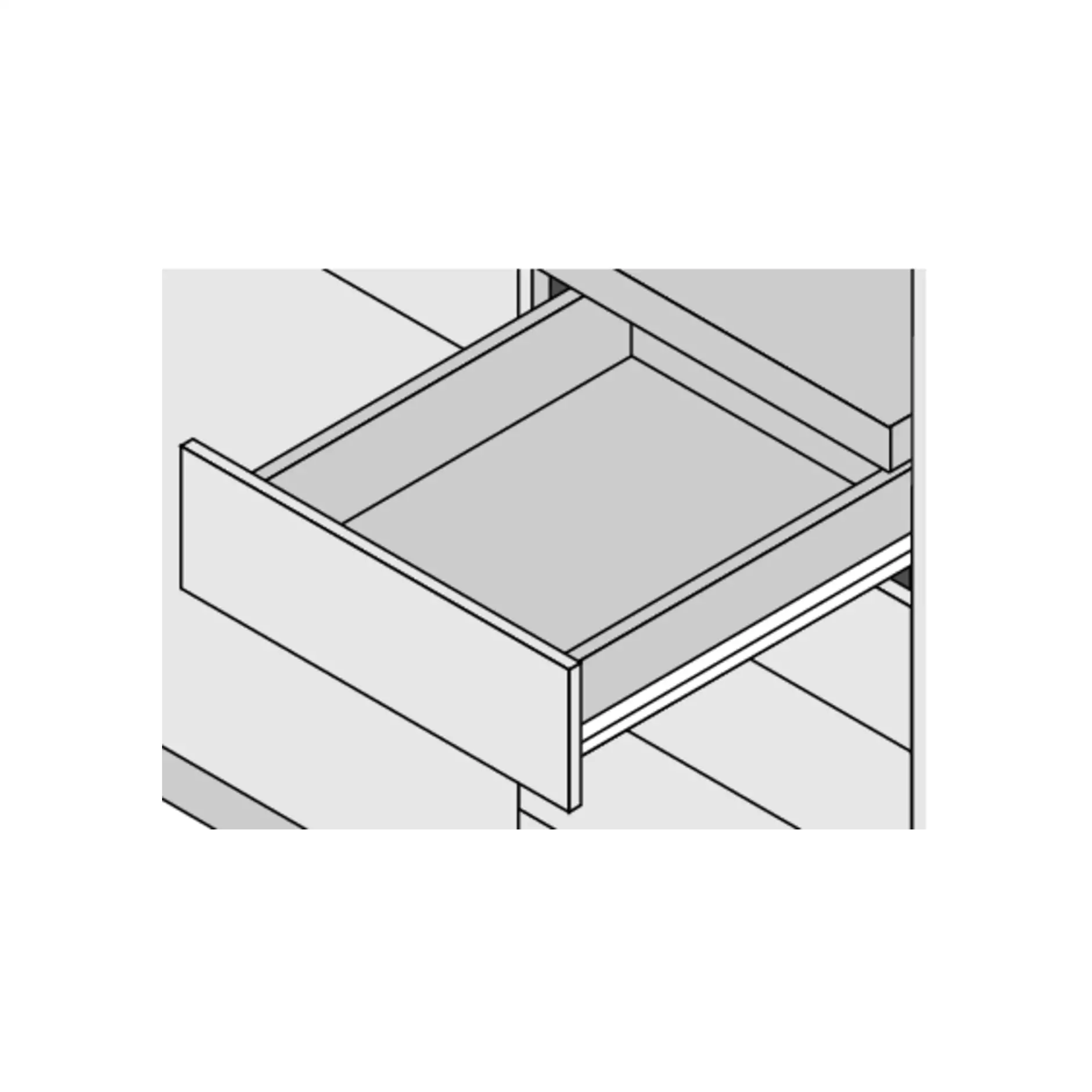 blum Extensible à simple extension 230M blanc crème