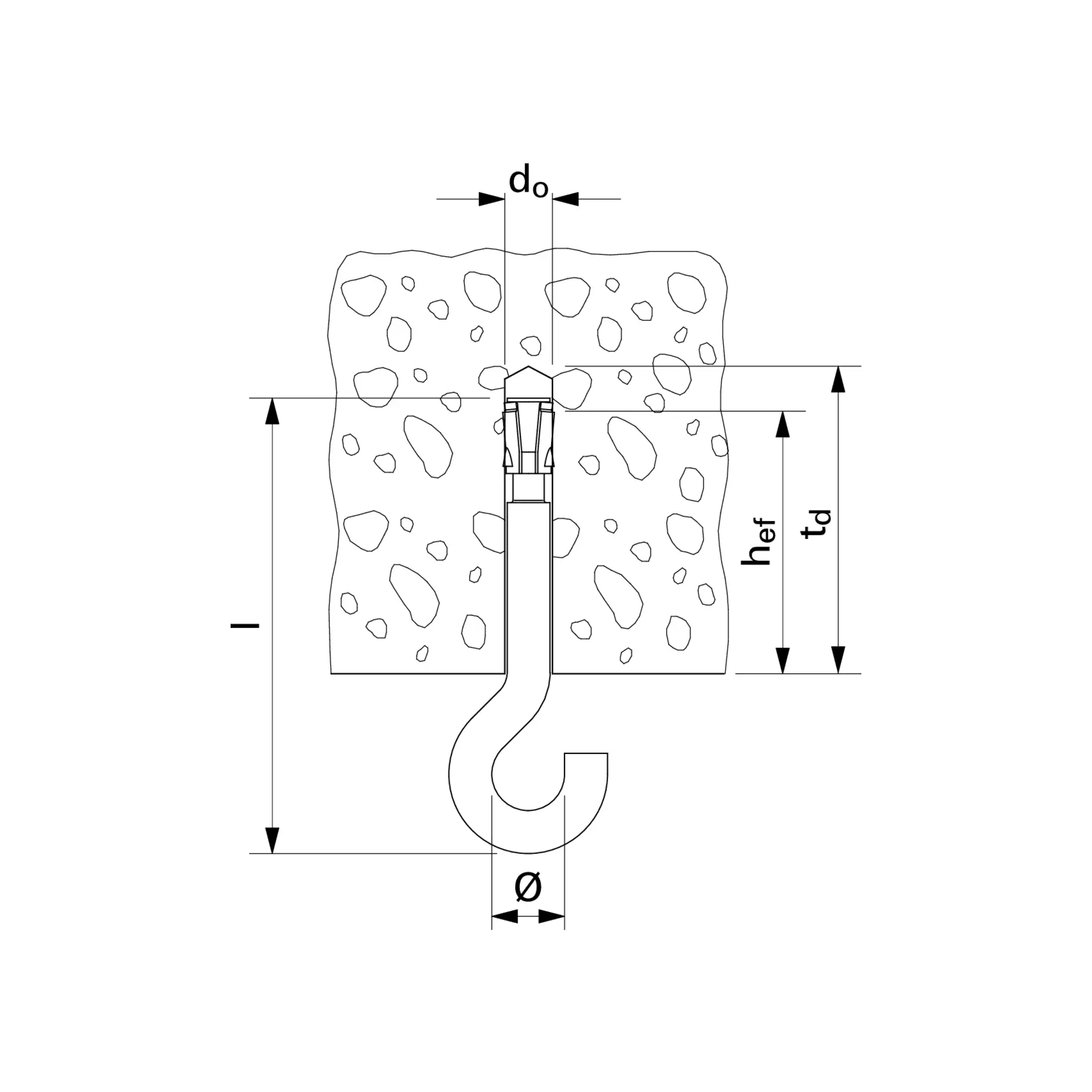 fischer Tap'cheville avec crochet acier zn FNA II