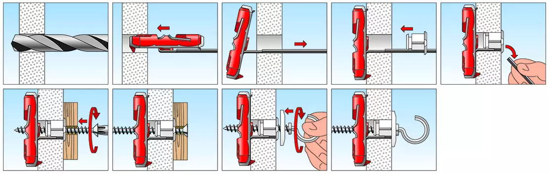 fischer Nylon-Kippdübel Stahl verzinkt DUOTEC