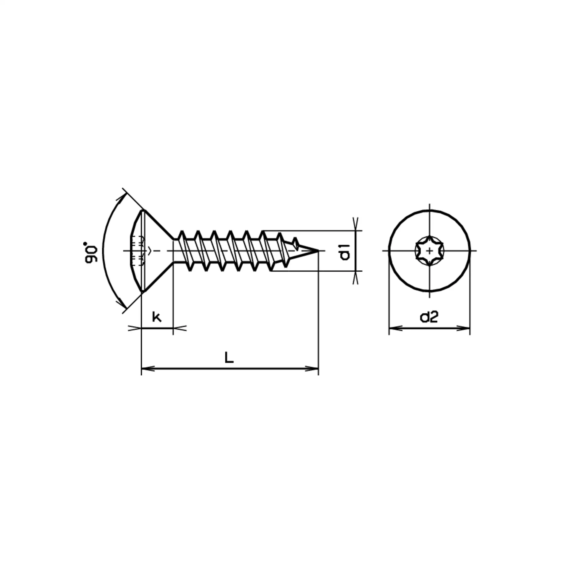Linsensenk-Spanplattenschrauben, T