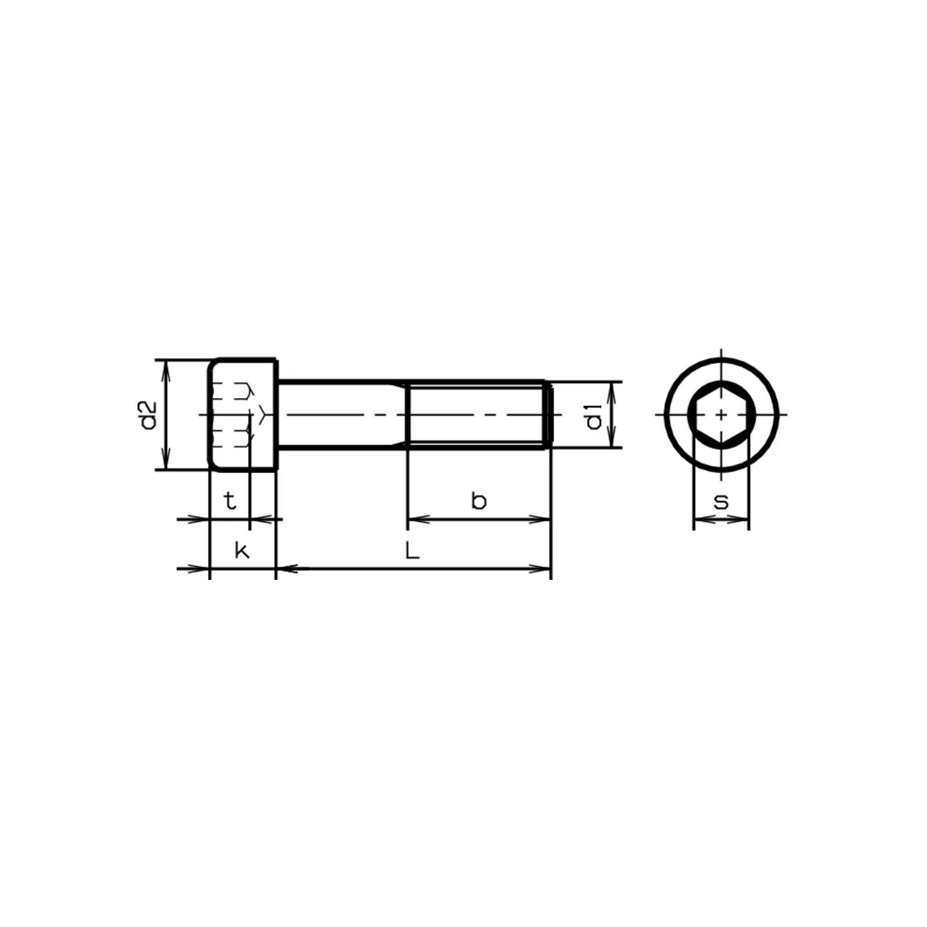 Vis � t�te cylin parti file DIN 912-A4