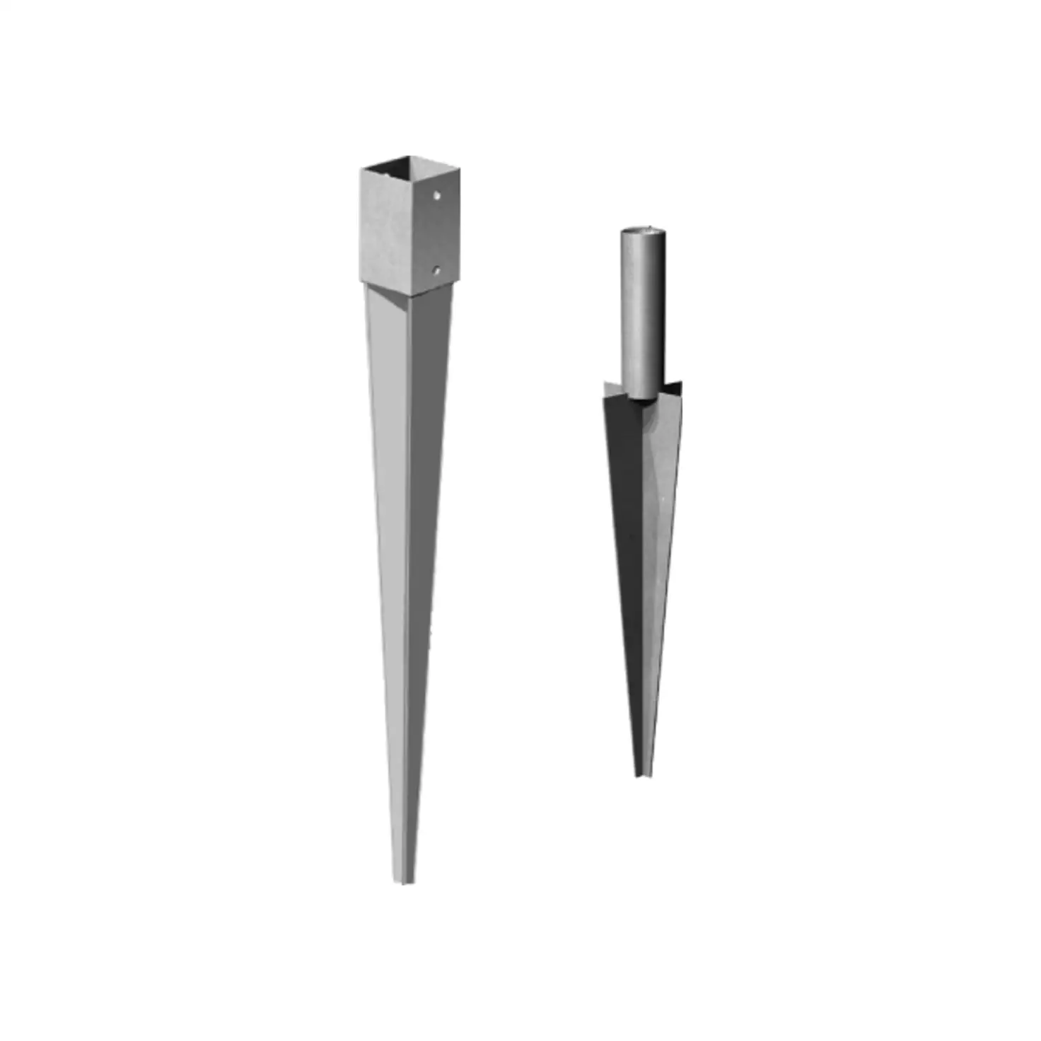 SST Supports pour piliers carrés zingué au feu PPJET/PPJRE