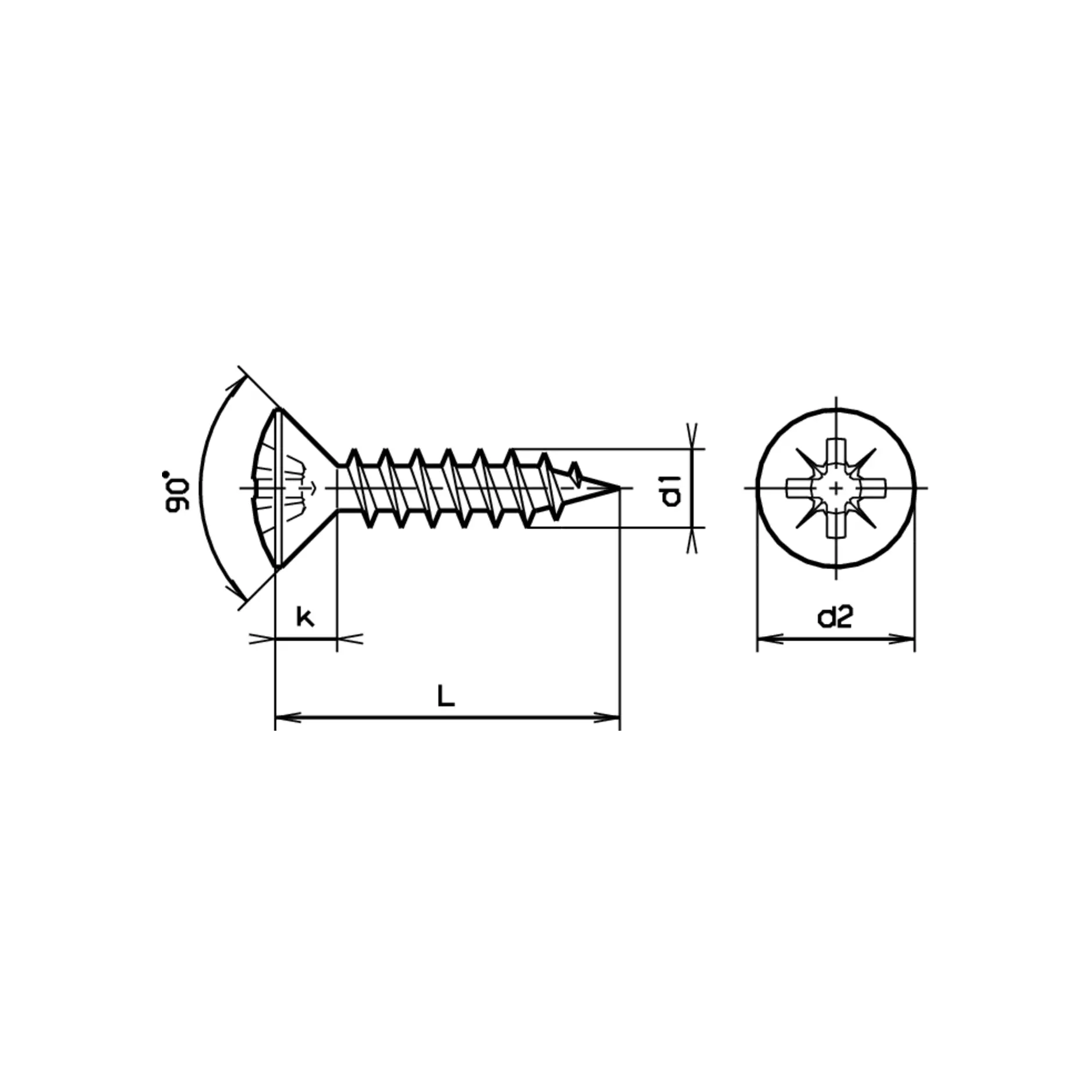 Linsensenk-Spanplattenschrauben Pozi, A2