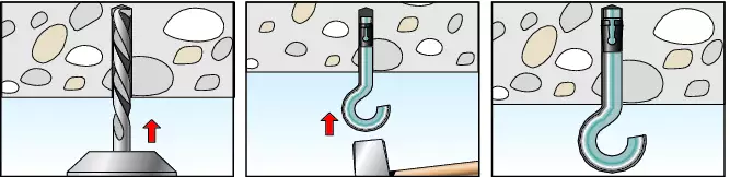 fischer Tap'cheville avec crochet acier zn FNA II