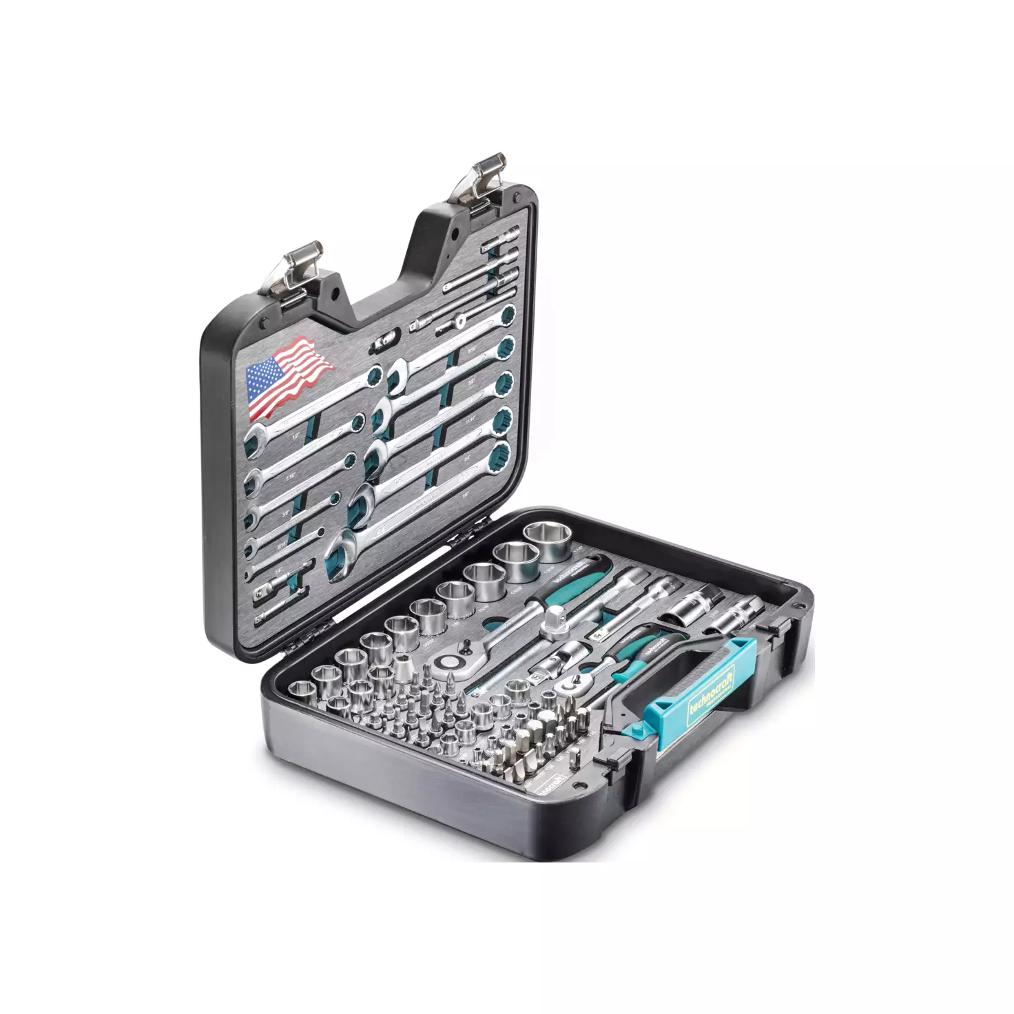 664631_TECHNOCRAFT_SteckschlüZollInch_Gr.Zoll.1zu4+1zu2Zoll.87tlg_transparent