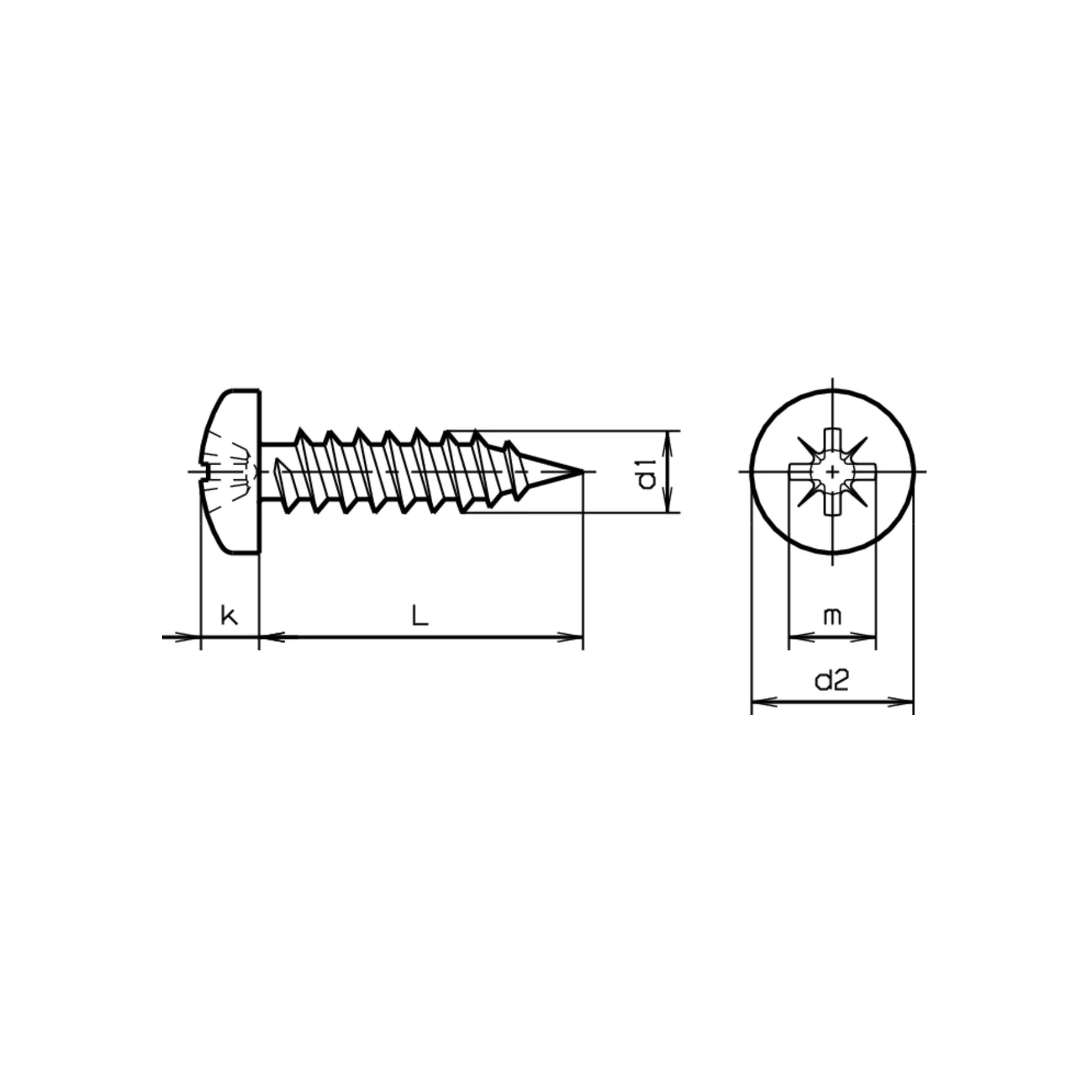 Vis � t�le � t. cyl. bomb. DIN 7981C-A2