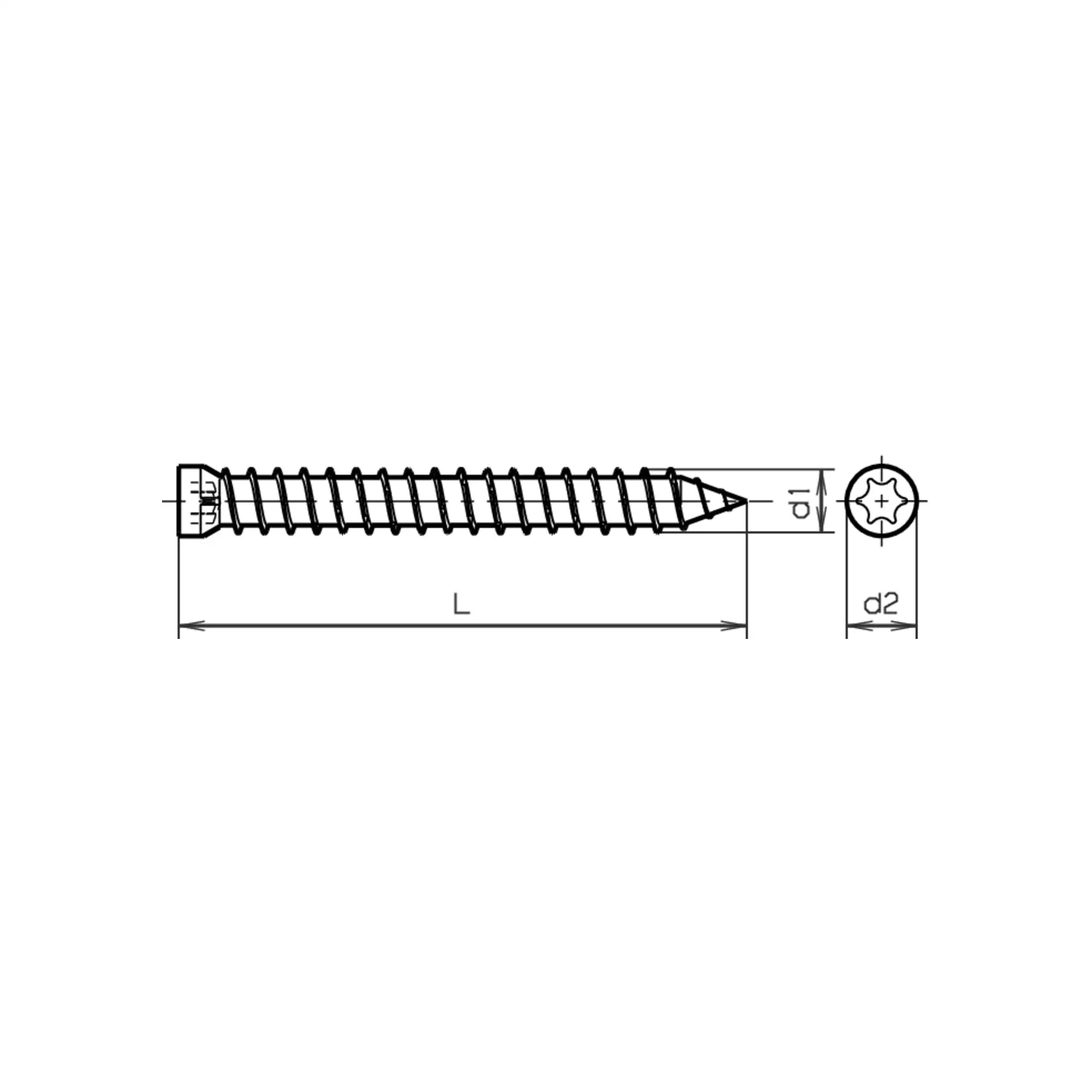 WICO vis de mont. p. fen�tre, t. cyl.T30