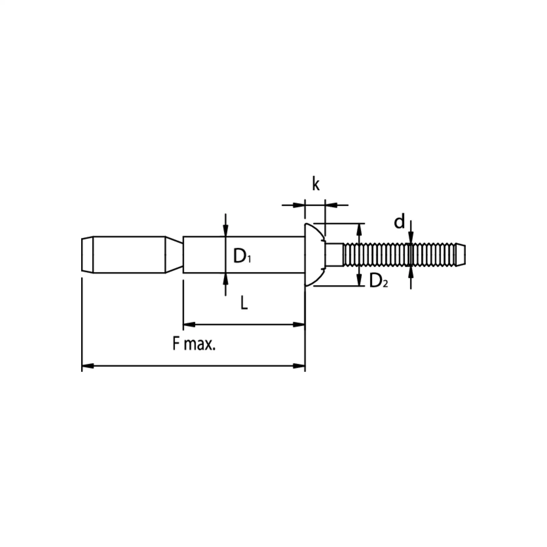 GESIPA MegaGrip Rivet aveugl. t�t.bom IP