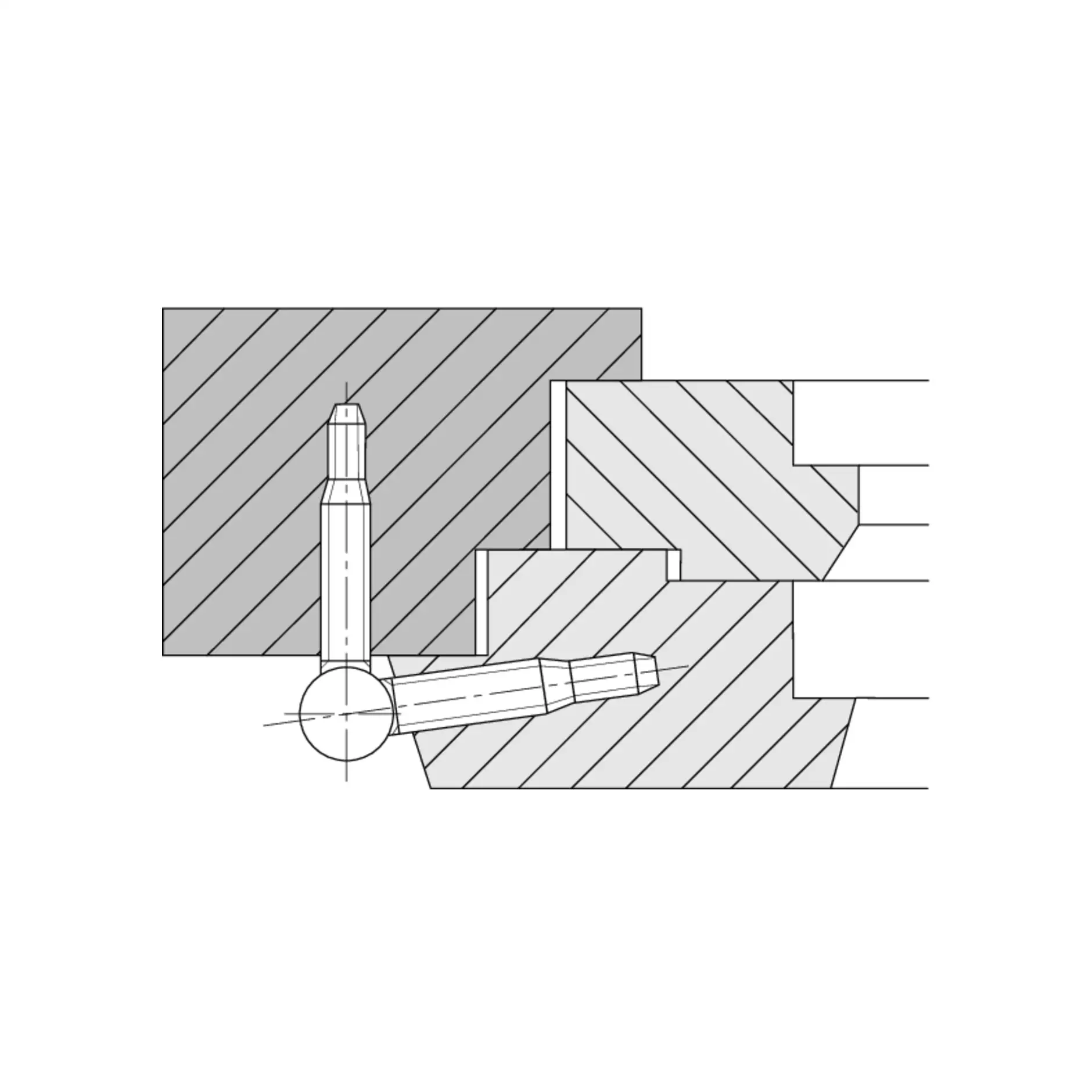 Einbohrband 2-teilig Typ B14,5 / B16 Rk