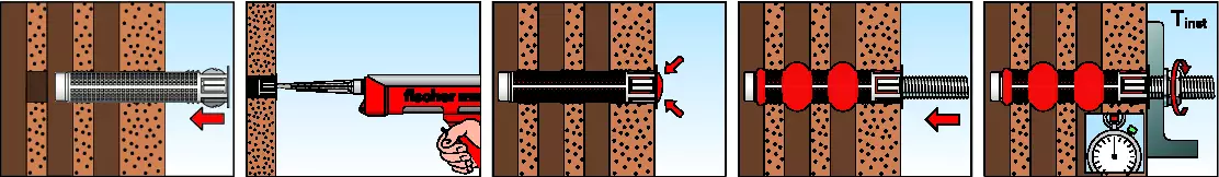 fischer Douille d'injection filet d'expansion FIS H N