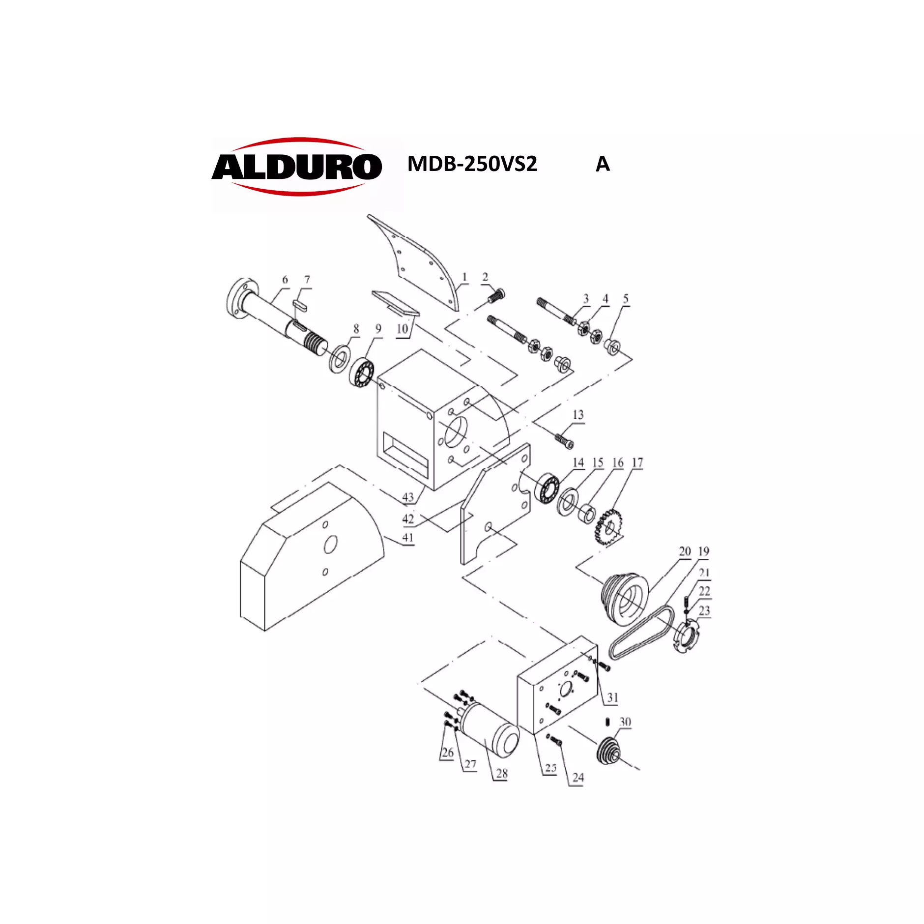 ALDURO MDB-250VS2 Explosionszeichnung A