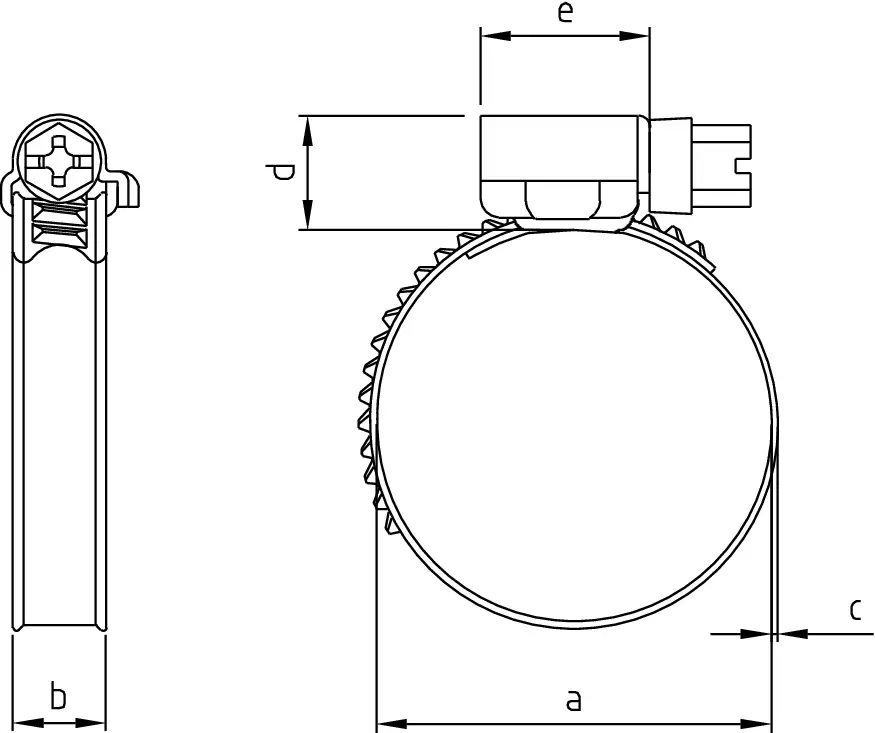 OETIKER Colliers de serrage lourde inox A2