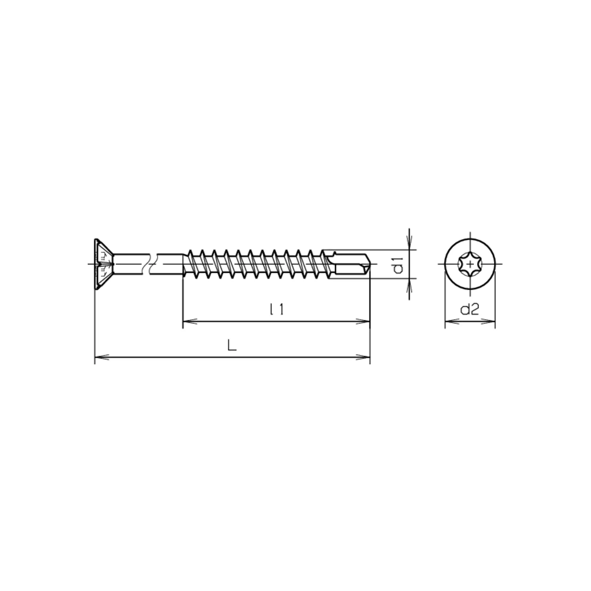 WICO Vis � bois autoperceuses T15 blanc