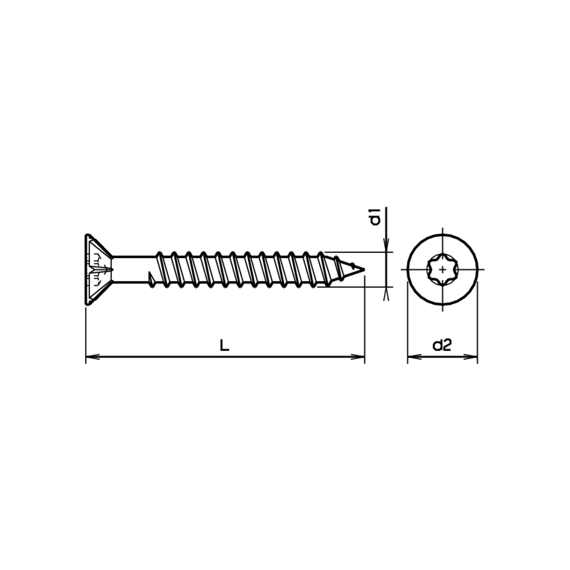Senk Spanplattenschrauben mSch Fr� Ant T