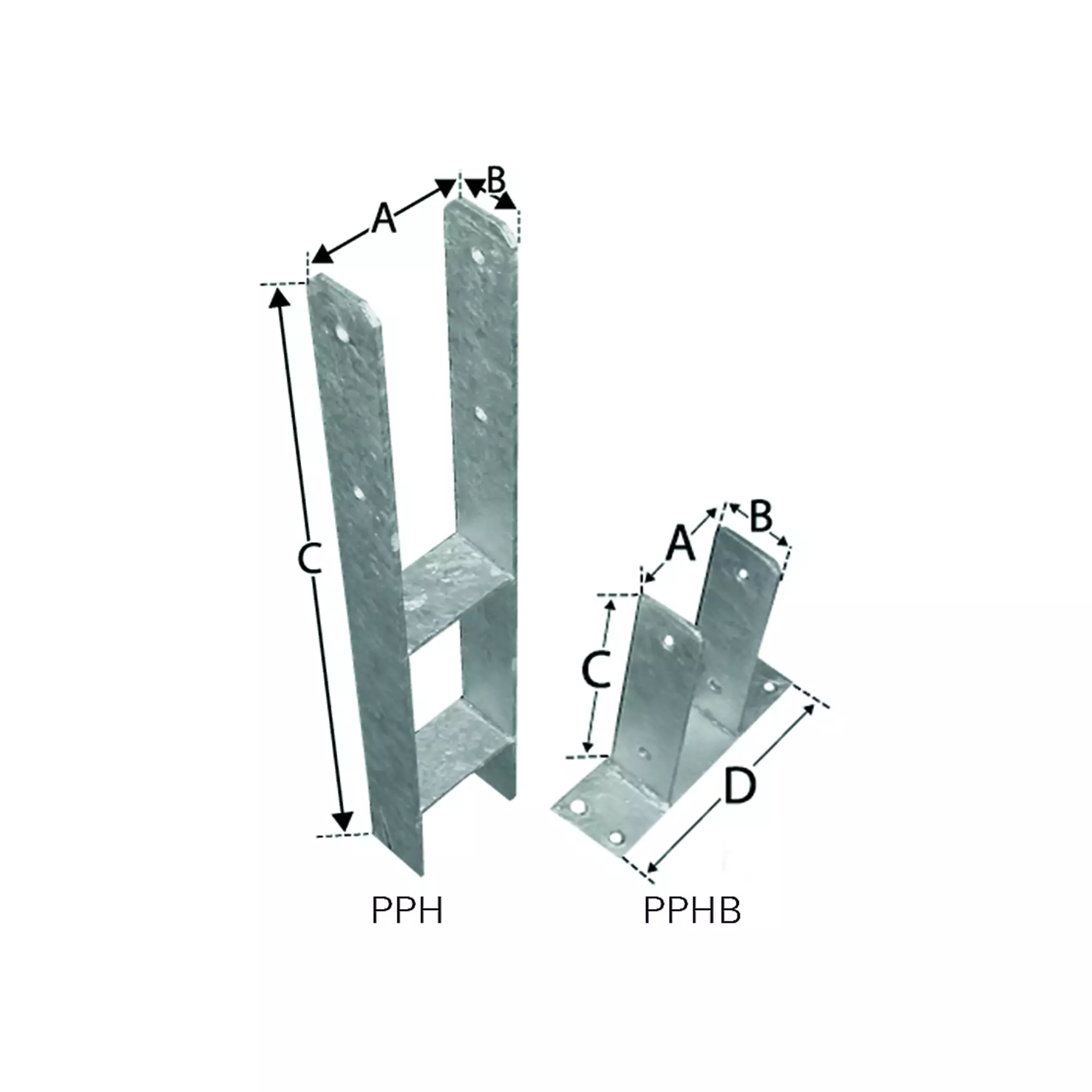 SST Pfostenanker Stahl feuerverzinkt PPH/PPHB