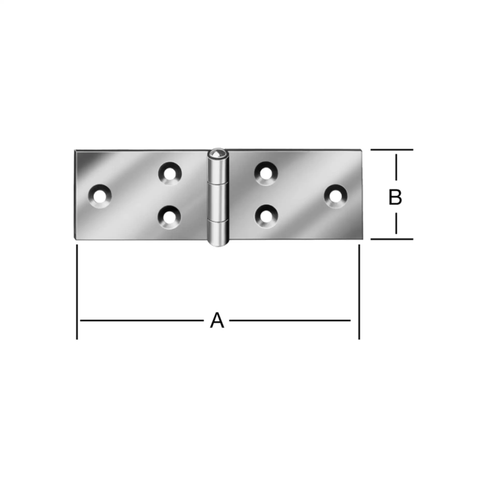 Charnière de table percée zingué bleu