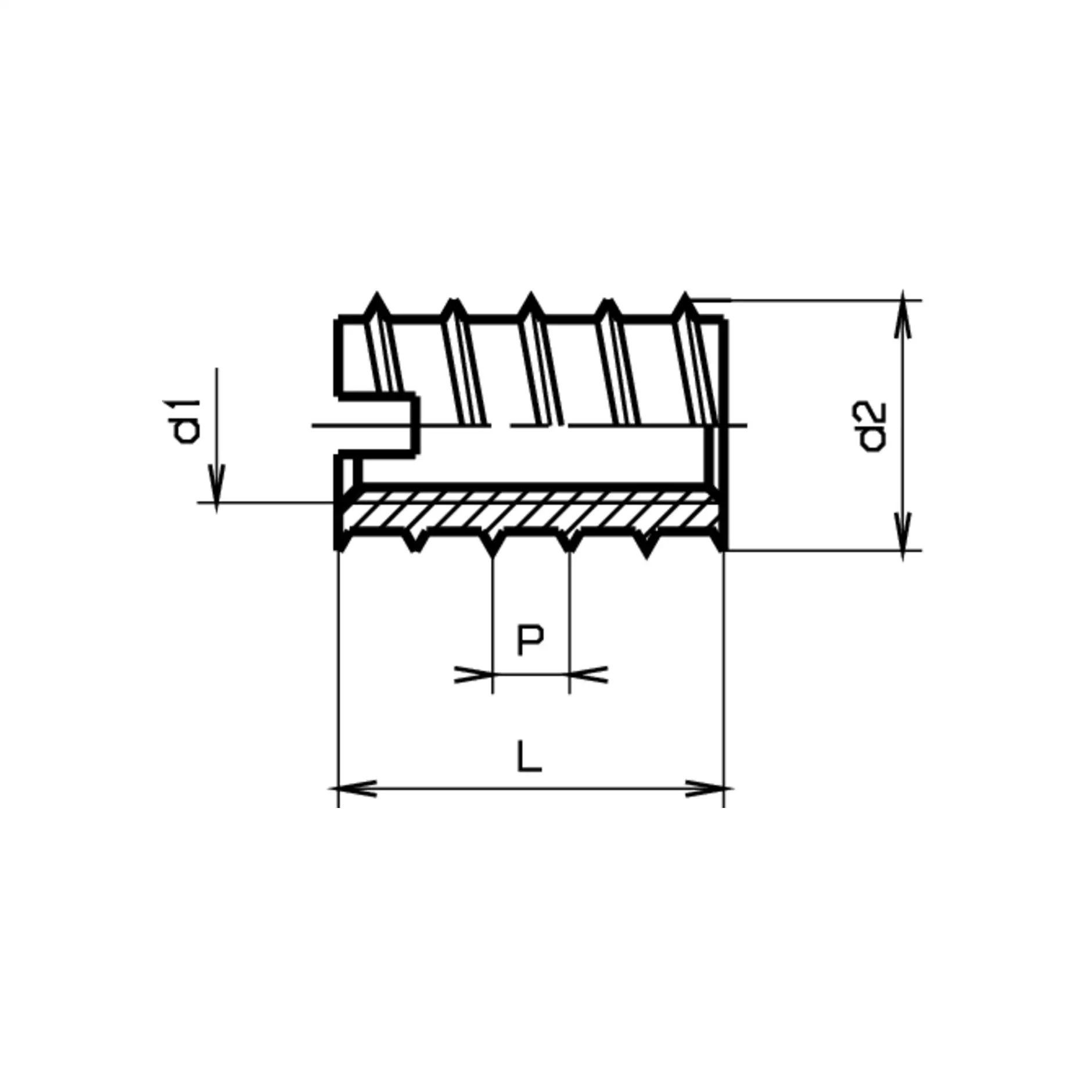 RAMPA douilles fillet�es type B, laiton